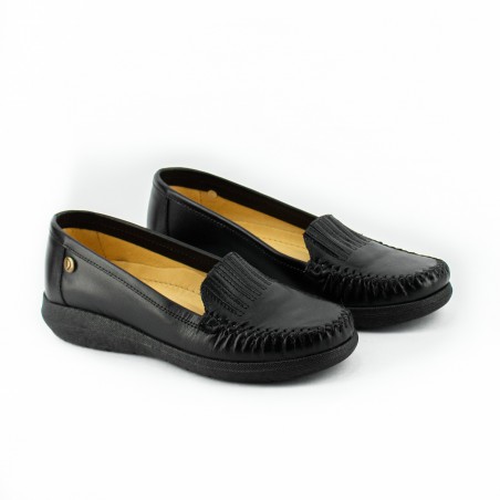 Mocasin Elastico Cuero