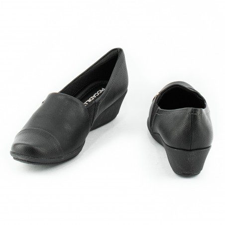 Zapato Elastico Aplique Eco Cuero